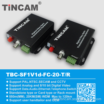 Video Digital Optical Converter FC Connector with 1 Video